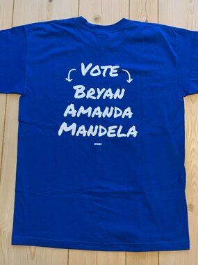 Vintage Y2K Union Made BAM! Vote Bryan Amanda Mandela Trade Worker T-Shirt L